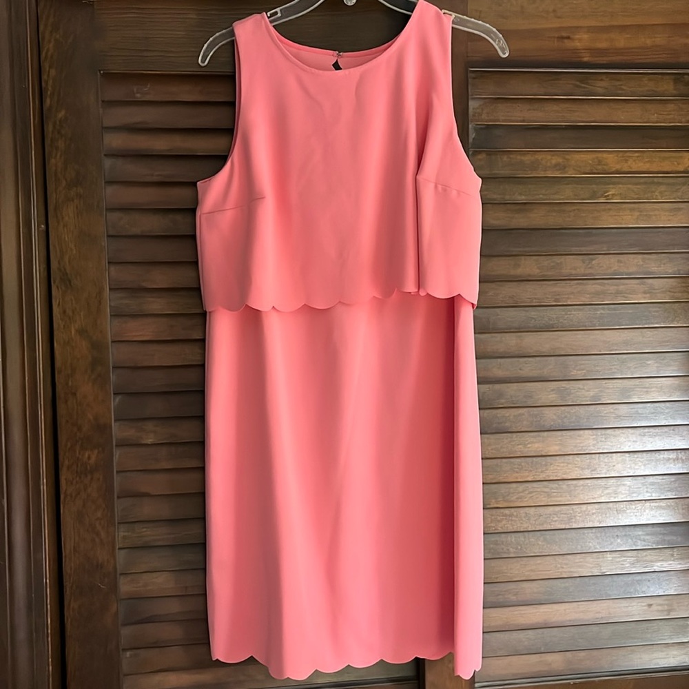 Loft Pink Scallop Dress